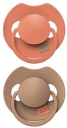 LOVI Smoczek dynamiczny silikonowy 18m+ Prime Granola/Orange, 2szt.