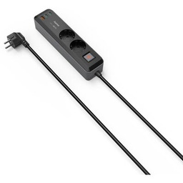 Hama 2 gniazda SCHUKO, 1,4M, 2 USB-C, 1