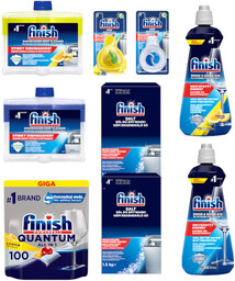 Finish Zestaw do Zmywarki: Quantum Tabletki 100szt, Sól,