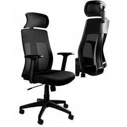 Fotel do biurka z zagłówkiem czarny Explore