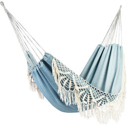 Hamak szeroki boho, morski HW-C