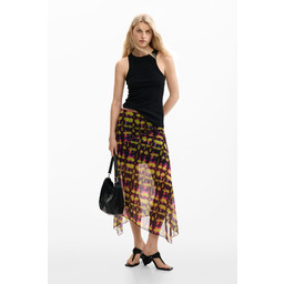 Asymetryczna spódnica we wzory