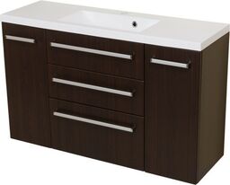 Szafka łazienkowa wenge mat 120cm FOKUS z umywalką