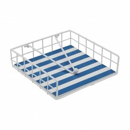 Versa Niebieski metalowy pierścień na serwetki 35 x