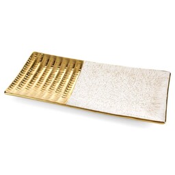 Eurofirany Patera ceramiczna 31x13x3 Ari 01 beżowa złota