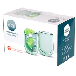 Komplet 2 szklanek Andrea color 300 ml green