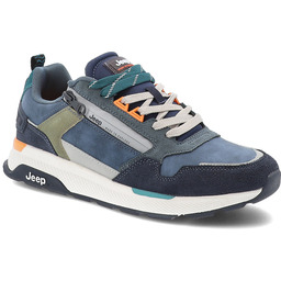 Jeep Granatowe Sneakersy Stylowe Obuwie Męskie