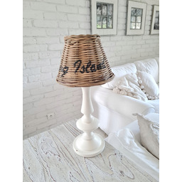 Abażur Klosz Rattanowy Hampton Z Napisem "Long Island"