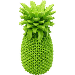 Kare Designerski wazon ananas, zielony, ręcznie malowany, duży