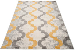 Edinos Biało-żółty dywan do pokoju dziecięcego P6-D24