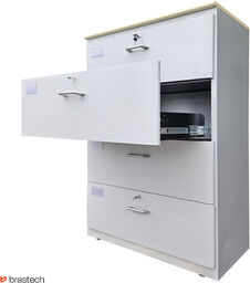 Szafa metalowa z szufladami 132 cm x 90