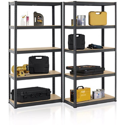 2x REGAŁ MAGAZYNOWY 180x90x40 CM 1750KG METALOWY PÓŁKI