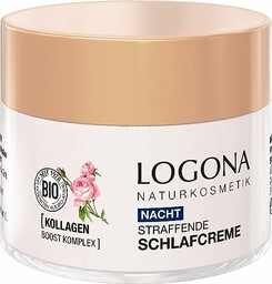 LOGONA naturalny kosmetyk, ujędrniający krem do spania, wygładzający