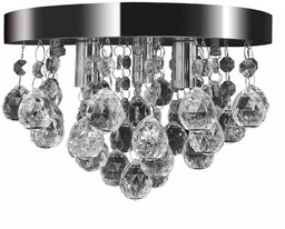 Lumes Lampa sufitowa glamour z kryształkami - E972-Silvos