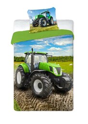 Faro Pościel bawełniana 160x200 Traktor 2556 zielony pole