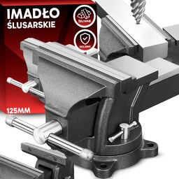 Imadło Stołowe Obrotowe Stolarskie Żeliwne 125 MM Szczęki