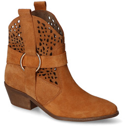 Botki Nicole 2994/086 Rude zamsz
