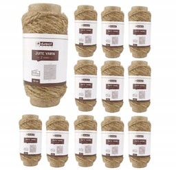 12x SZNUREK JUTOWY OZDOBNY NATURALNY Z JUTY 2mm10m