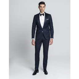 marynarka smokingowa do zestawu cortale granatowy slim fit