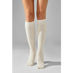 Podkolanówki damskie bawełniane (2pack) gładkie białe 108 Legs