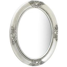 Elior Srebrne Owalne Lustro W Rustykalnym Stylu D9-E39