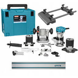 Makita Frezarka wycinarka RT0702CX2J 710W Adpter Szyna Prowadnica