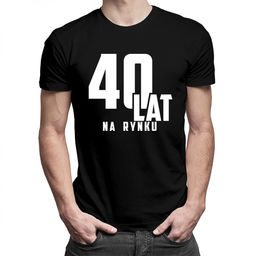 40 lat na rynku - męska koszulka