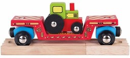 Wagon - laweta z traktorem, BJT413-Bigjigs Rail