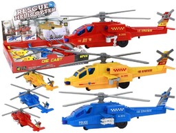 Helikopter Śmigłowiec Aluminiowy Ratunkowy Z Napędem Mix Dźwięk