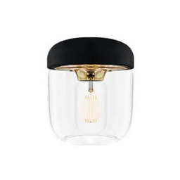 Acorn Klosz Czarny/Polerowany Mosiądz UMAGE, mosiężny, szkło