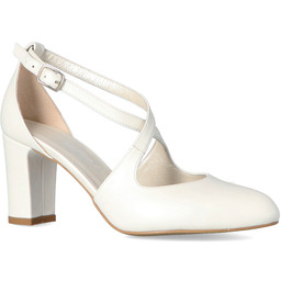 Taneczne ślubne czółenka - KOTYL 7080 ECRU PERŁOWE