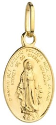 Złoty Cudowny Medalik Mały pr 585