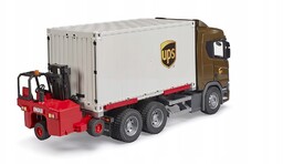 Scania 560R kontener Ups z wózkiem widłowym Bruder