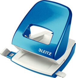 Dziurkacz Leitz WOW duży metalowy 30 kartek NIEBIESKI