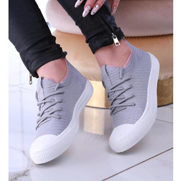 Szare trampki damskie slip on