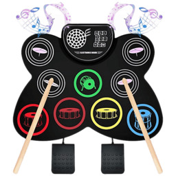 Perkusja elektroniczna zwijana MUSIC MATE MM-DRM15 Play''n''Roll Czarny