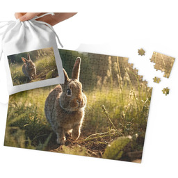 Puzzle Tradycyjne - Słodki Króliczek Królik Wzory Prezent