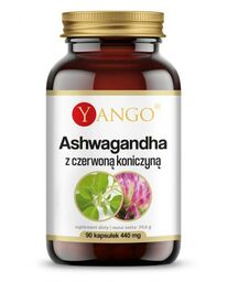 Ashwagandha z czerwoną koniczyną 90 kaps Yango