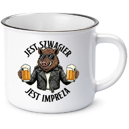 Jest szwagier, jest impreza - kubek emaliowany