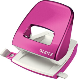 Dziurkacz Leitz WOW duży metalowy 30 kartek RÓŻOWY