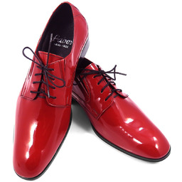 Czerwone lakierki męskie Buty MODINI T78 47