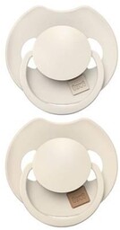 LOVI Smoczek dynamiczny silikonowy 18m+ Prime Coconut/Ivory, 2szt.