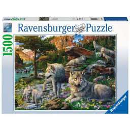 Puzzle 2D 1500 elementów: Wiosenne wilki