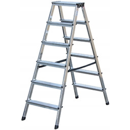 Drabina dwustronna Krause 2,85 m aluminium 2 x