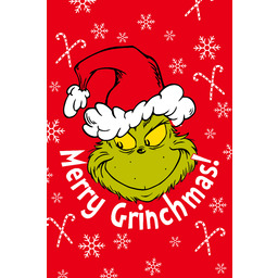Jerry Fabrics Koc z mikrofibry 100x150 Grinch Merry