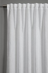 Szalik z taśmą Żakard- Voile biały 140 x