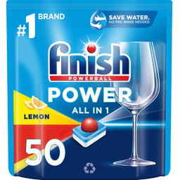 Finish, Kapsułki do zmywarki Power All-In-1 Lemon, 50