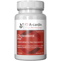 Suplement diety, A-cardin Cholesterol Serce karczoch, 30 kaps.