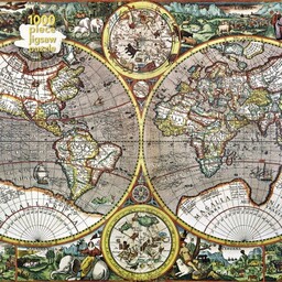 Puzzle 1000 Antyczna Mapa Świata Pieter Van Den