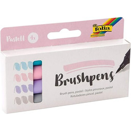 folia 1729 pisaki pędzelkowe, zestaw 4 szt. pisaków